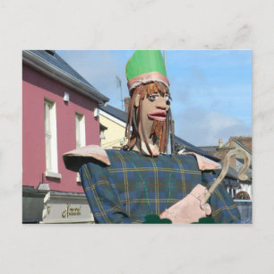 Cartão Postal Rua.Parada do Dia de Patricks em Ennis - Irlanda