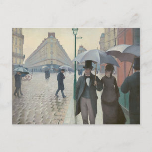 Cartão Postal Rua Paris em Rainy Weather