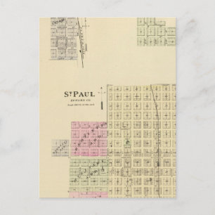 Cartão Postal Rua, Paul, Marquette e Rua Joe, Nebraska