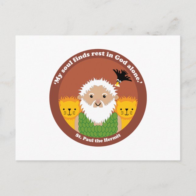 Cartão Postal Rua, Paul, o Hermit (Frente)