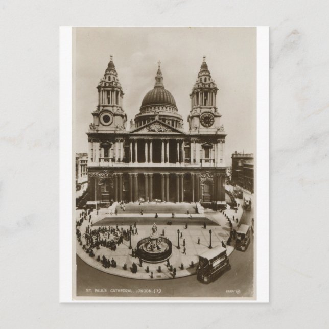 CARTÃO POSTAL RUA PAULU'S CATHEDRAL LONDON (Frente)