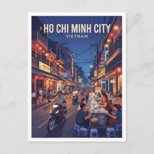 Cartão Postal Rua Pedestre Bùi Viện Cidade de Ho Chi Minh Vietnã