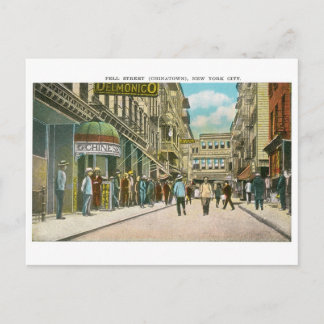 Cartão Postal Rua Pell (CHINATOWN), Nova Iorque (Vintage)