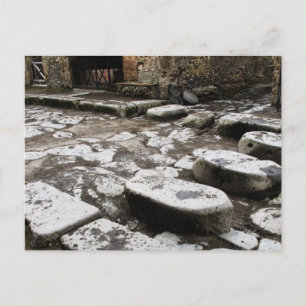 Cartão Postal Rua Pompeia - Pedras nas ruas