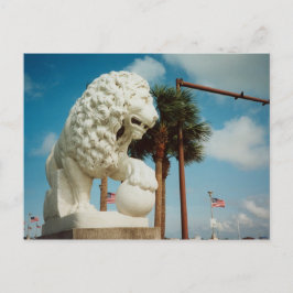 Cartão Postal Rua. Ponte Augstine Florida de Leões Postcard Art