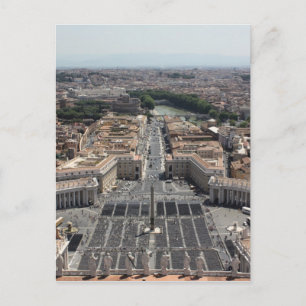 Cartão Postal Rua, Praça de Peter, de Roma, no Estado Vaticano