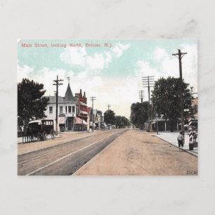 Cartão Postal Rua principal, Belmar, Nova Jersey 1906
