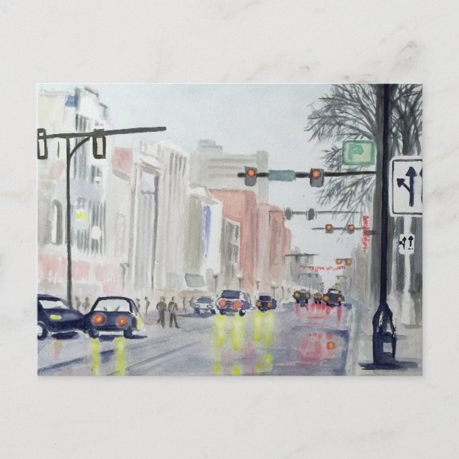 Cartão Postal Rua principal de S, Ann Arbor Michigan (Frente)