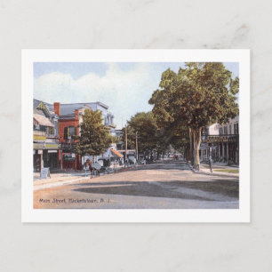 Cartão Postal Rua principal, Hackettstown, NJ 1910 Vintage