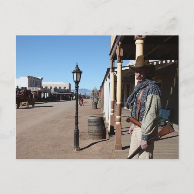 Cartão Postal Rua principal, lápide (Frente)