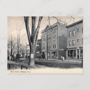 Cartão Postal Rua principal, Madison, Nova Jersey 1908