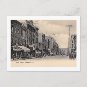 Cartão Postal Rua Principal, Paterson Nova Jersey Vintage