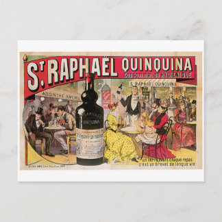 Cartão Postal Rua: Raphael Quinquina Vintage Wine Ad Art