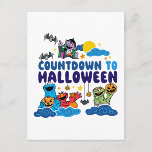 Cartão Postal Rua Sésamo   Contagem Regressiva para o Halloween