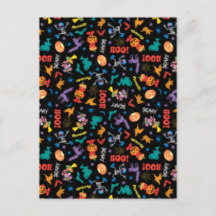Cartão Postal Rua Sésamo Padrão de Dia das Bruxas