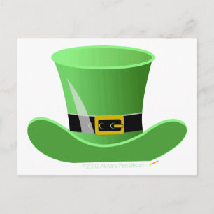 Cartão Postal Rua Sortuda de Leprechaun Irlandês. Dia de Patrick