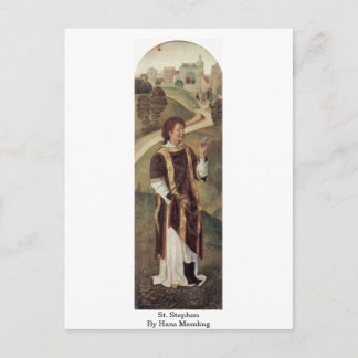 Cartão Postal Rua, Stephen, por Hans Memling