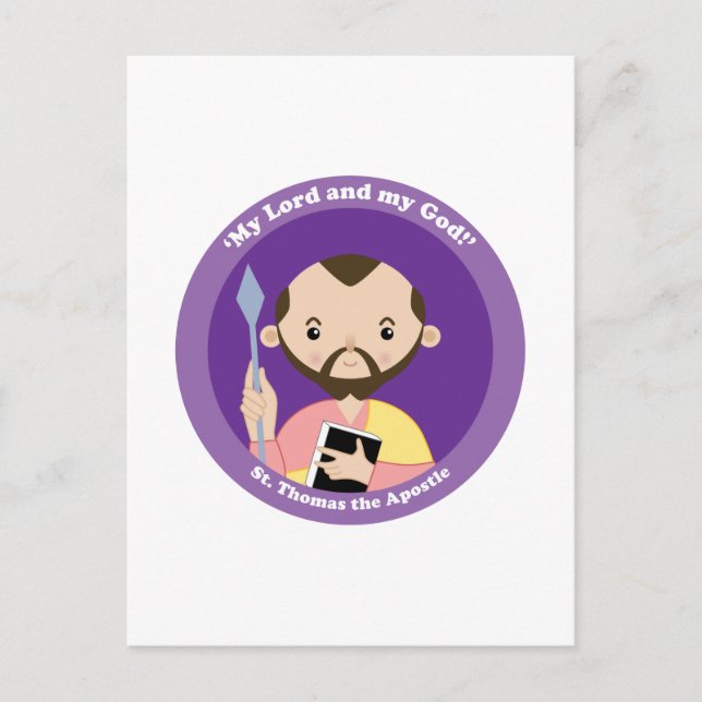 Cartão Postal Rua, Thomas, o Apóstolo (Frente)