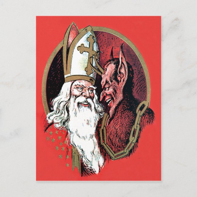 Cartão Postal Rua Vermelha Nicholas Krampus (Frente)