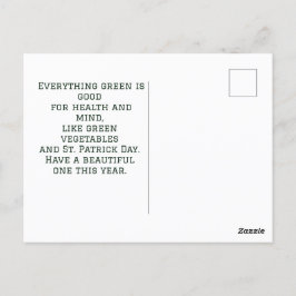 Cartão Postal Rua. Vintage do dia de Patrick personaliza Shamroc