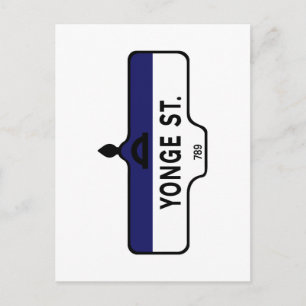 Cartão Postal Rua Yonge, Sinal da Rua Toronto