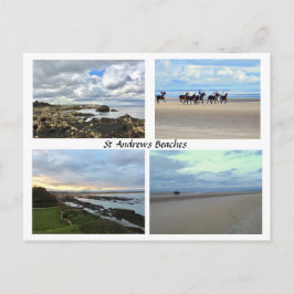 Cartão Postal Ruas Andrews Scotland Beaches, West Sands, Hores