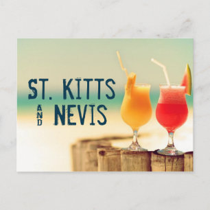 Cartão Postal Ruas. cocktails Kitts & Nevis