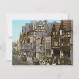 Cartão Postal Ruas de Chester, Inglaterra (c. 1900)