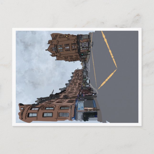 Cartão Postal Ruas de Glasgow, Escócia (Frente)