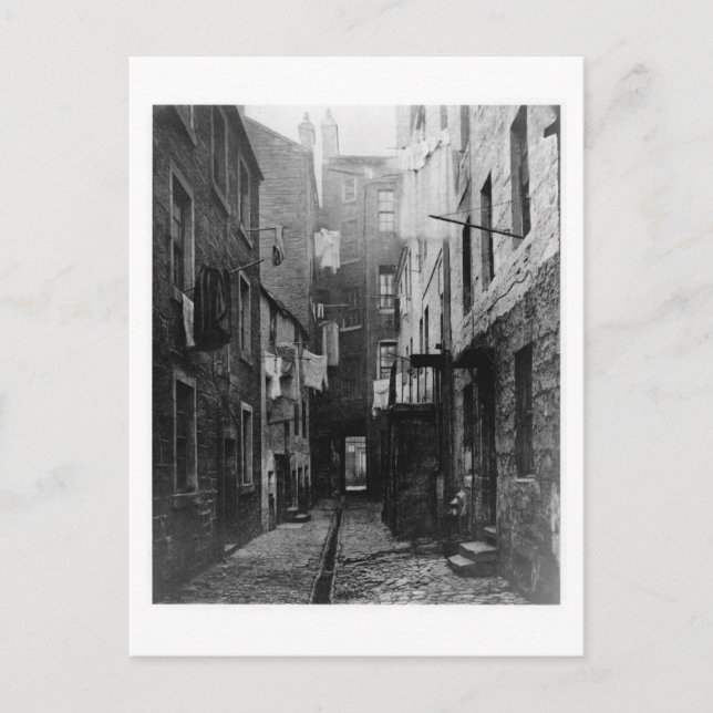 Cartão Postal Ruas de Glasgow, Escócia 1868 (Frente)