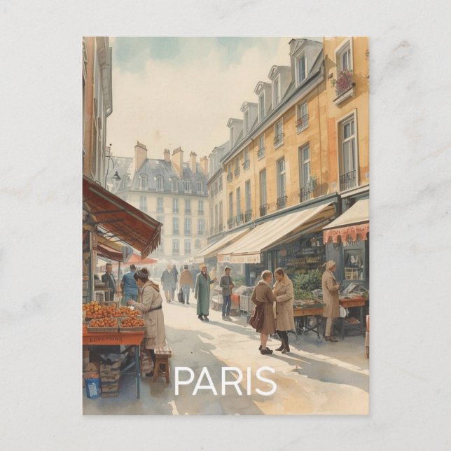 Cartão Postal Ruas de Paris (Frente)