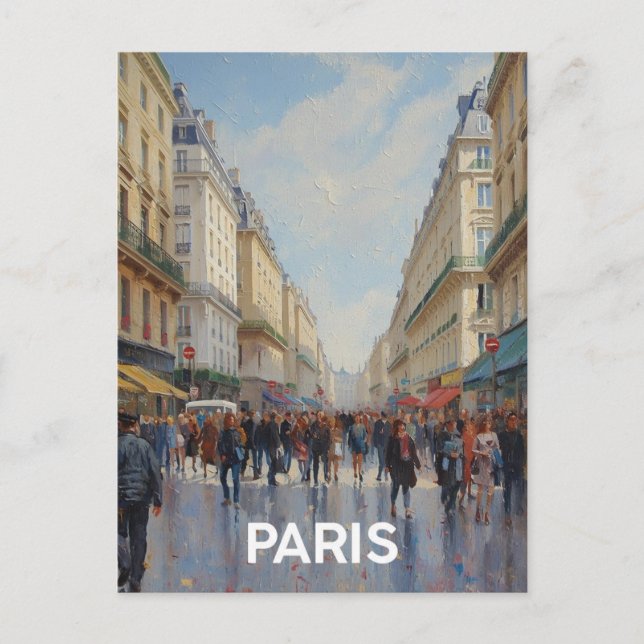 Cartão Postal Ruas de Paris (Frente)