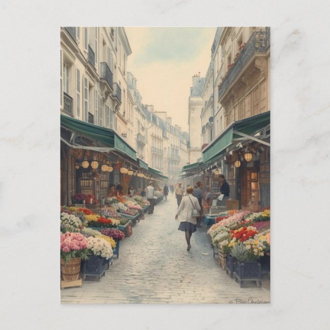 Cartão Postal Ruas de Paris (Frente)