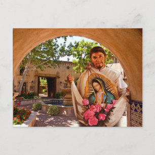 CARTÃO POSTAL RUAS. JUAN DIEGO E A NOSSA SENHORA DE GUADALUPE.