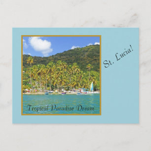 CARTÃO POSTAL RUAS. LUCIA: SONHO PARADISTA TROPICAL