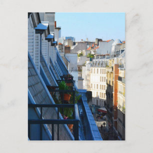 Cartão Postal Ruas Paris França de um teto