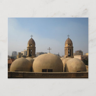 Cartão Postal Ruas postais.Mark Church, Heliópolis no Cairo Egi