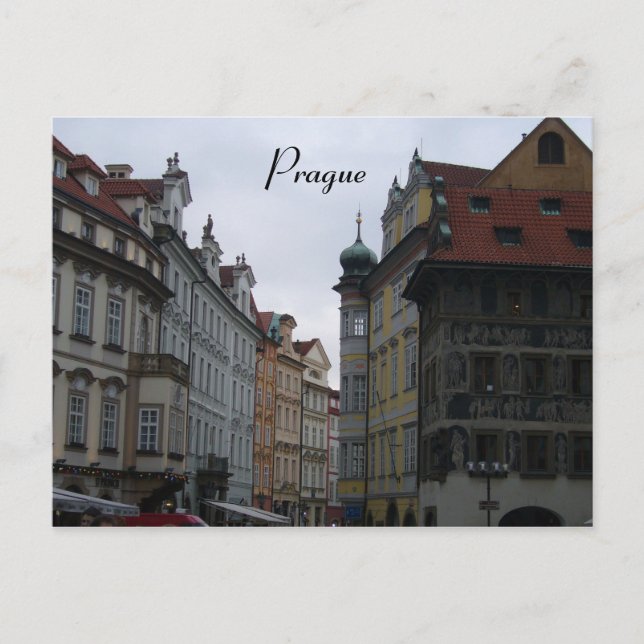 Cartão Postal ruas praga (Frente)