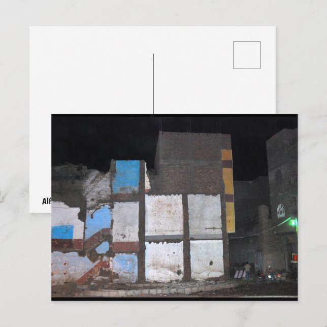 Cartão Postal Ruas secundárias de Luxor (Frente/Verso)
