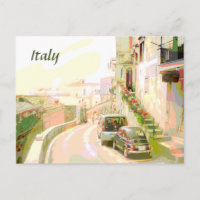 Ruas traseiras do estilo do Poster de viagens ital