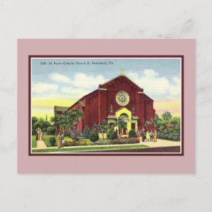 Cartão Postal Ruas Vintage, Rua da Igreja Católica de Paul, Pet