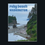 Cartão Postal Ruby Beach, Olimpiadas Washington, Viagem<br><div class="desc">Olá! Espero que goste desta foto que eu capturei nas minhas viagens. Sinta-se livre para adicionar seu próprio texto! Procure mais no meu compro.</div>