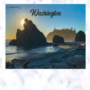 Cartão Postal Ruby Beach Washington EUA