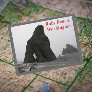 Cartão Postal Ruby Beach, Washington Viagem Photo