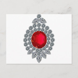 Cartão Postal Ruby Brooch