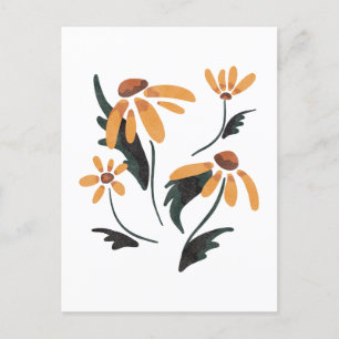 Cartão Postal Rudbeckia Hirta Flores Estéticas Susan De Olhos Ne