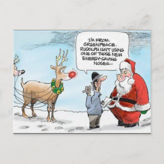 Cartão Postal Rudolph com economia de energia