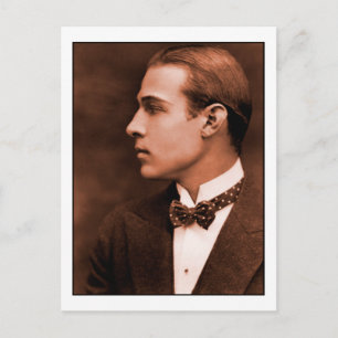 Cartão Postal Rudolph Valentino Vintage Foto Retrato