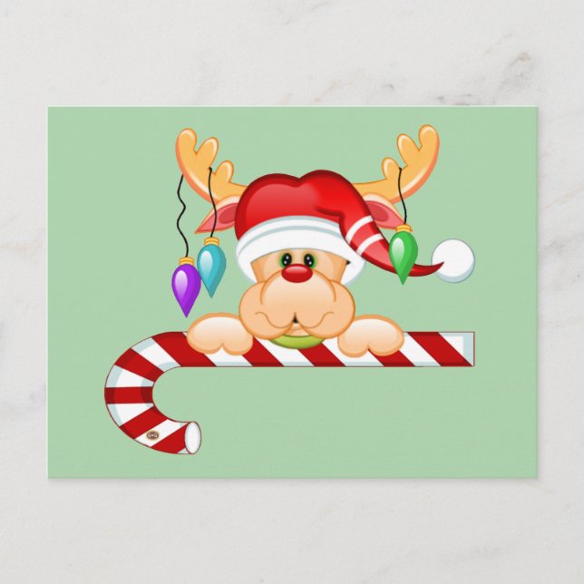Cartão Postal Rudy Candy Cane (Frente)