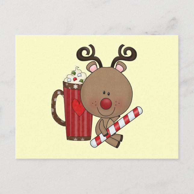 Cartão Postal Rudy Reindeer Com Cacau (Frente)